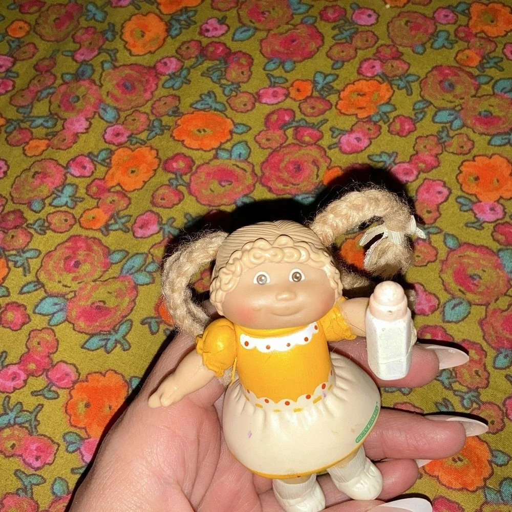 Vtg Cabbage Patch Kids GIRL Blonde Braids FIGURE  Bottle Figure 3